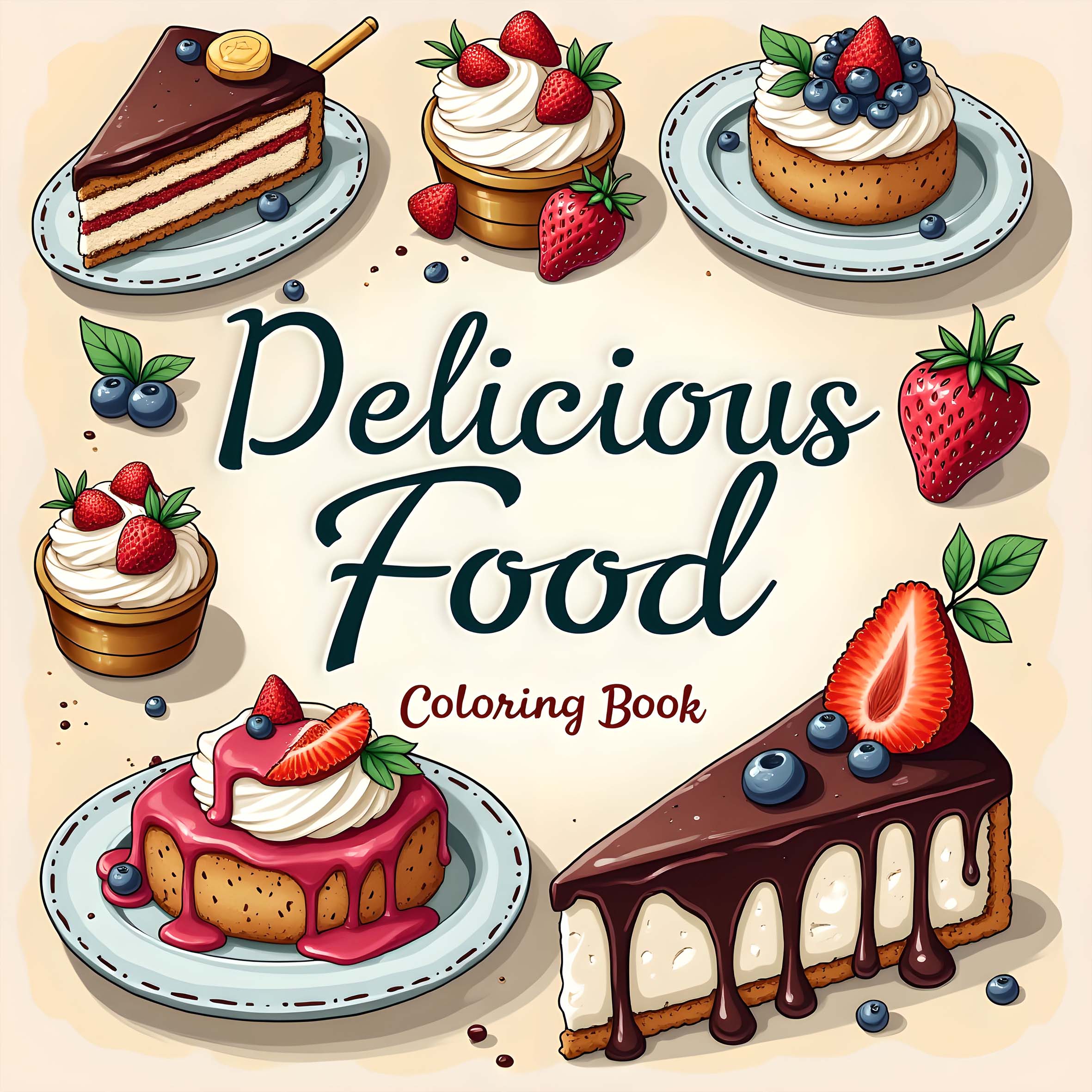 Food Y Snacks Coloring Book - 1pc Food Style Art Coloring Book