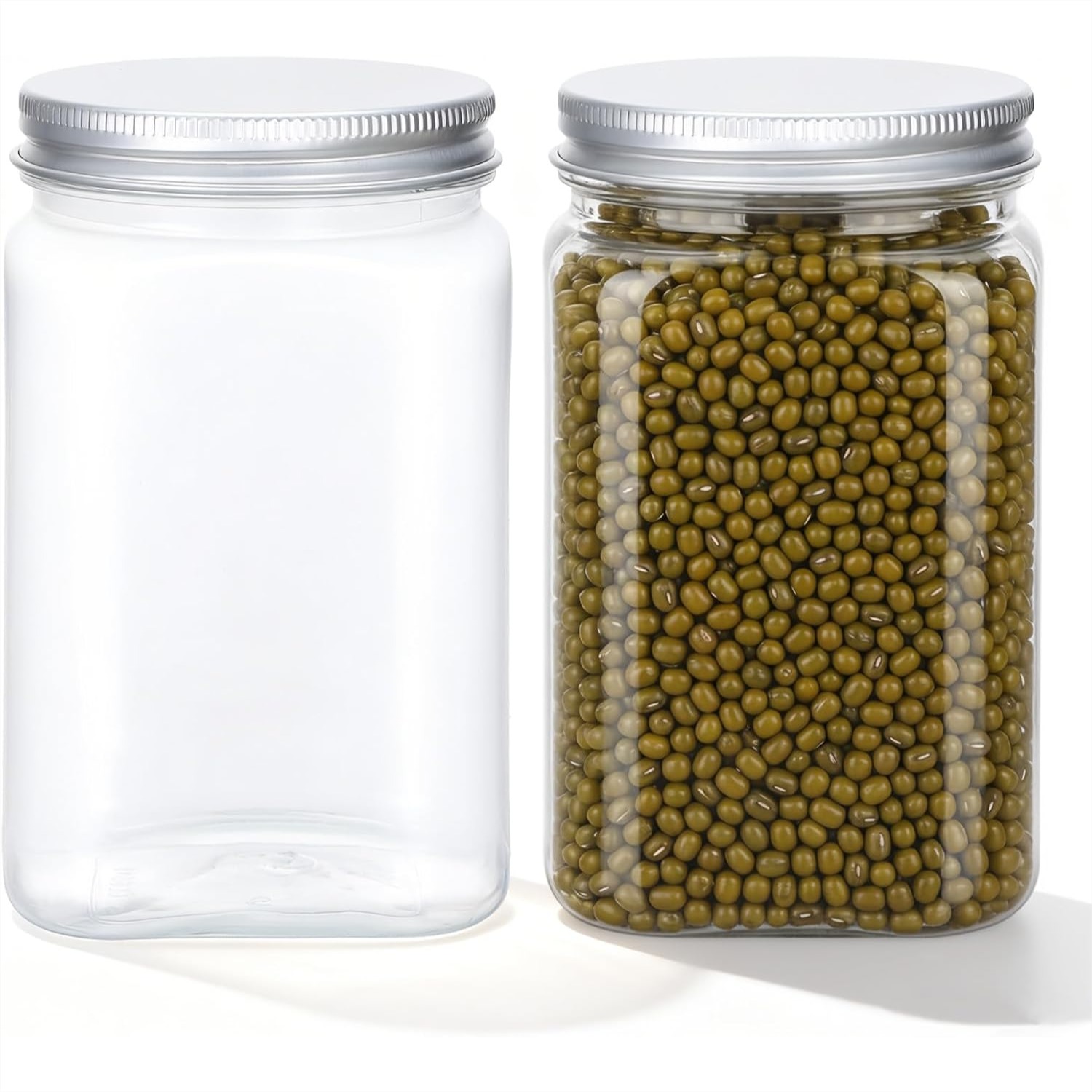 Food Snacks Images - 2 Pack Plastic Jar with Lids