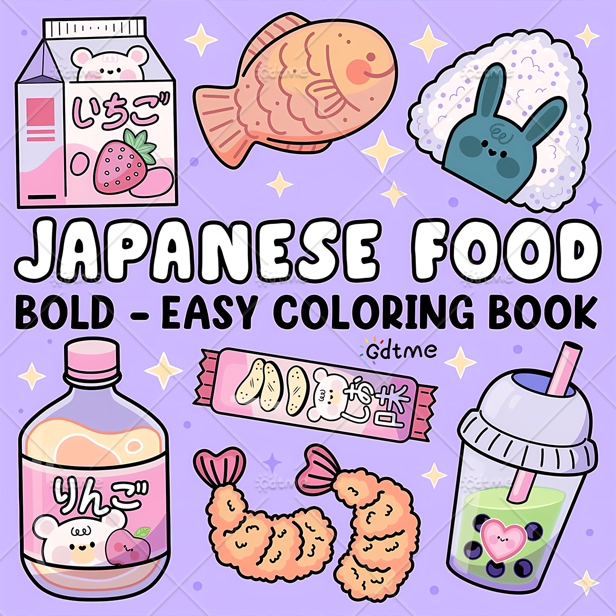 JAPANESE FOOD Bold-easy Patter - Food Y Snacks Coloring Book reseña y precio