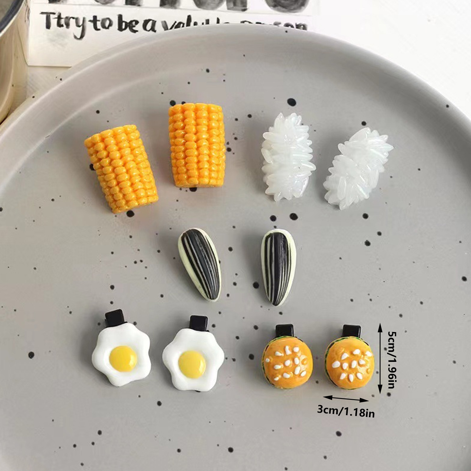 Mini Food Hair Clips Set Reali - Food Snacks Wholesale reseña y precio