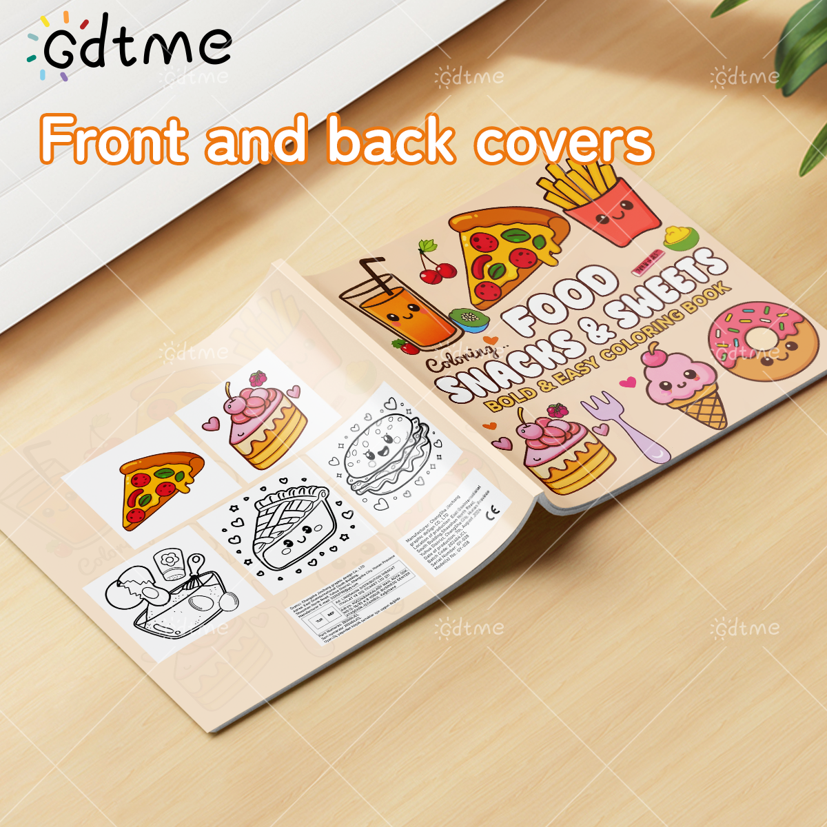 FOOD SNACKS & SWEETS Themed Co - Food Y Snacks Coloring Book reseña y precio