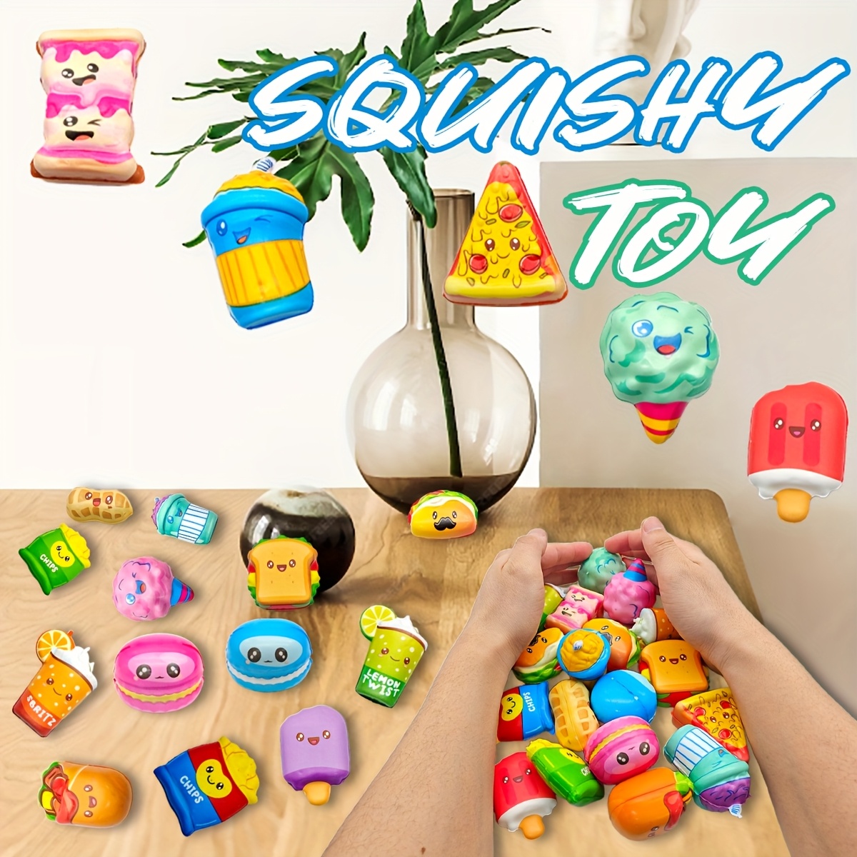 12Pcs Mini Food Squishy Slow R - Food Snacks Wholesale reseña y precio
