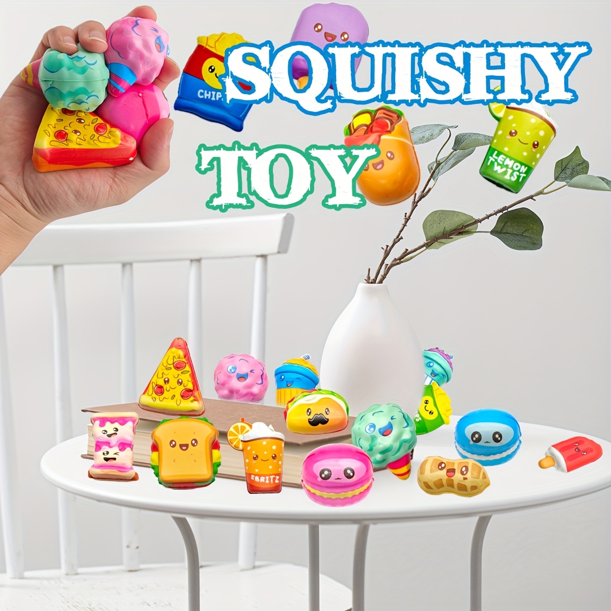 12Pcs Mini Food Squishy Slow R - Food Snacks Wholesale reseña y precio