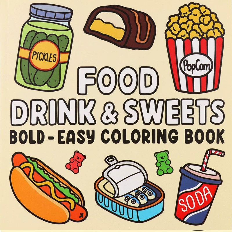 Food Drinks and Desserts Color - Food Y Snacks Coloring Book reseña y precio