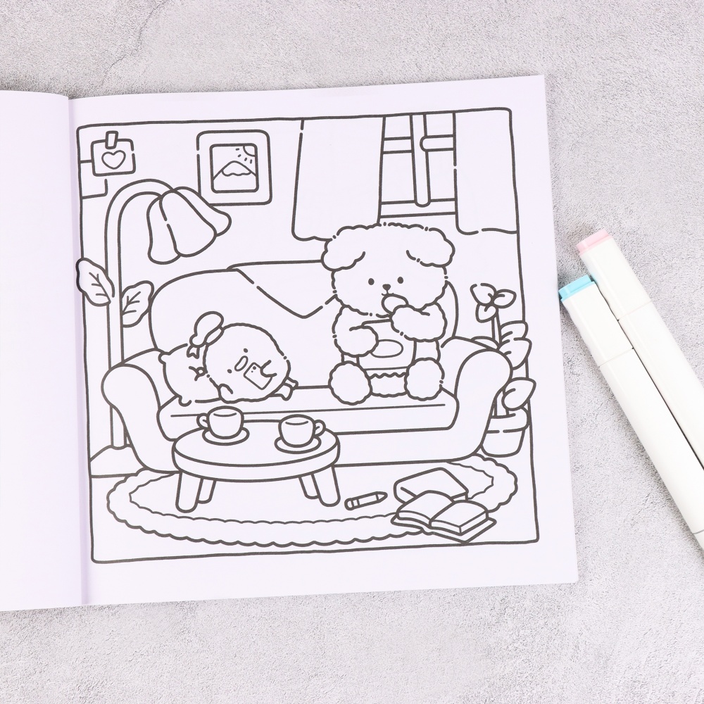Cute Bear Bakery Theme Colorin - Food Y Snacks Coloring Book reseña y precio