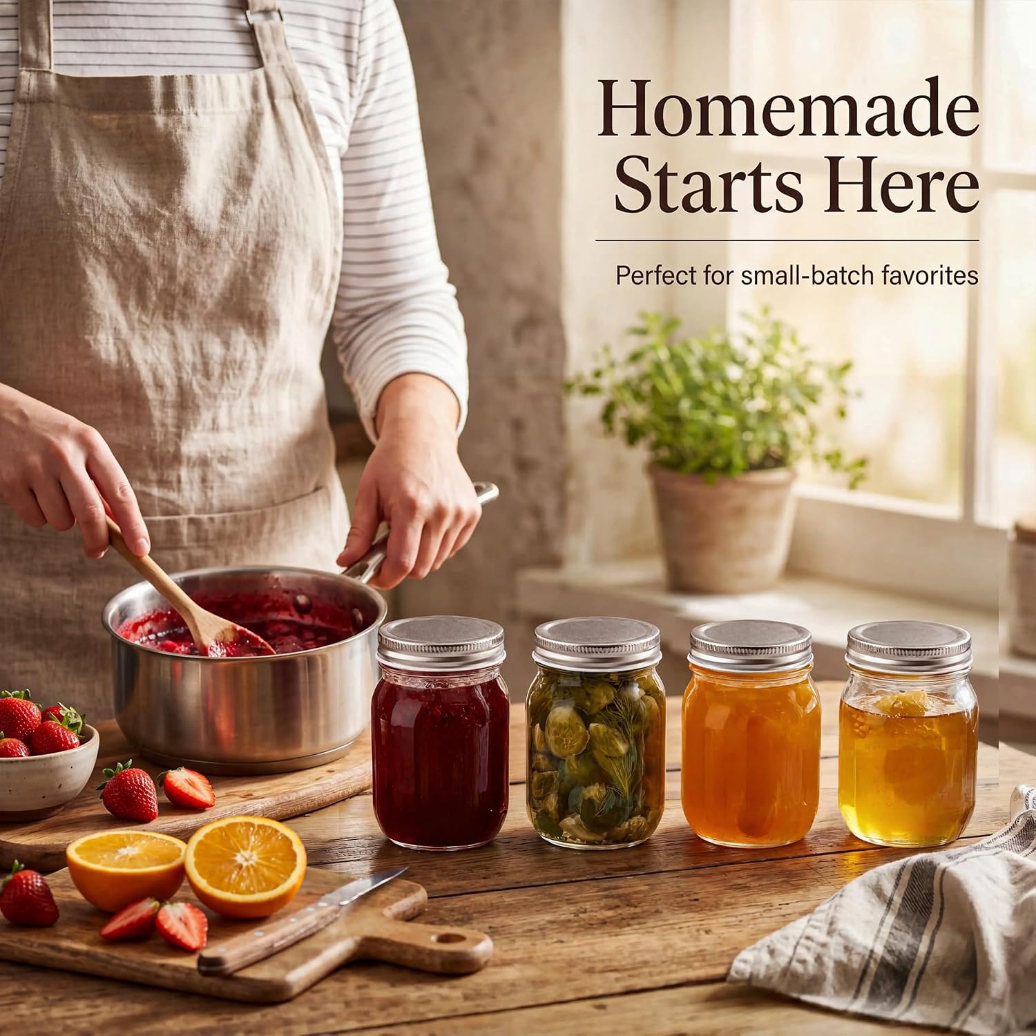 16 oz Glass Mason Jars with Si - Food Snacks Images reseña y precio