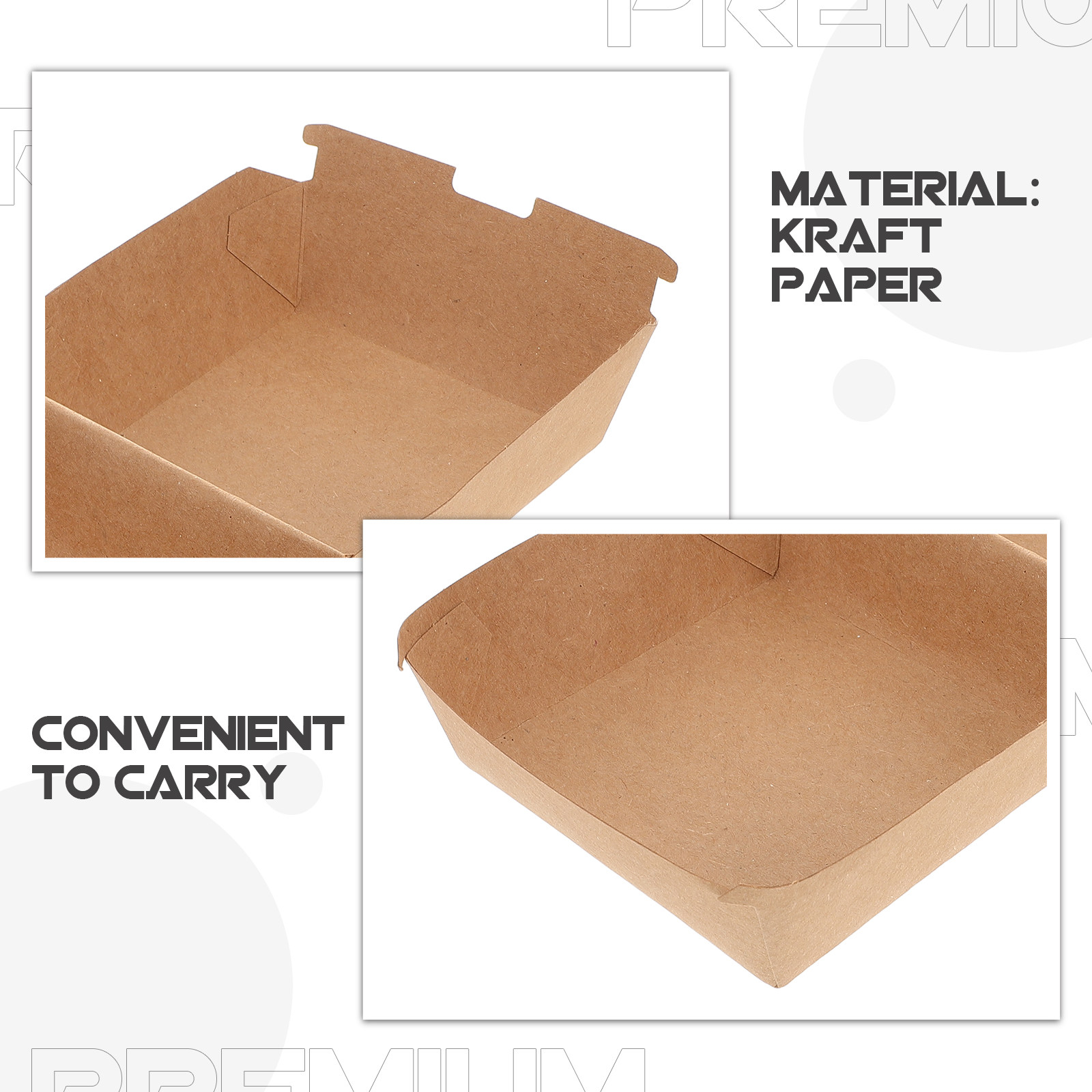 30Pcs Burger Boxes Kraft Paper - Food In Snacks reseña y precio