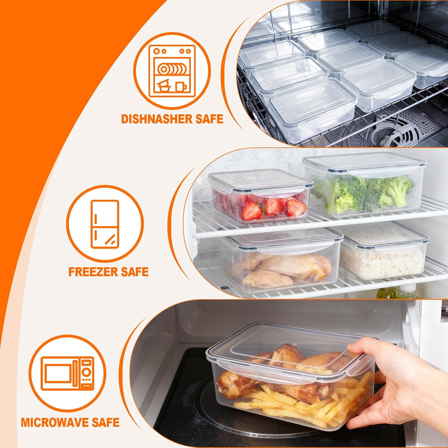 36 Piece Airtight Food Storage - Food Snacks Images reseña y precio