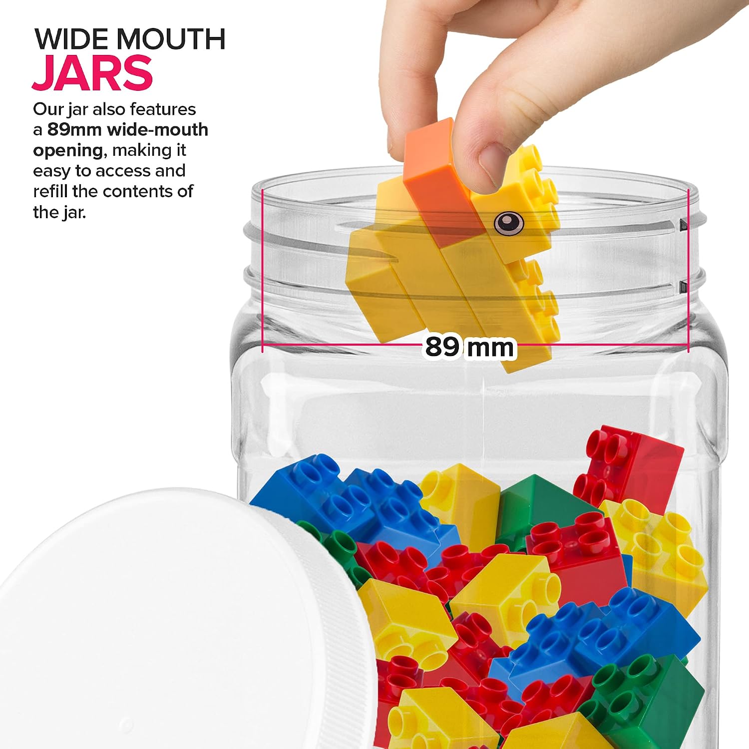 Plastic Storage Jars 6 Pack 32 - Food Snacks Images reseña y precio