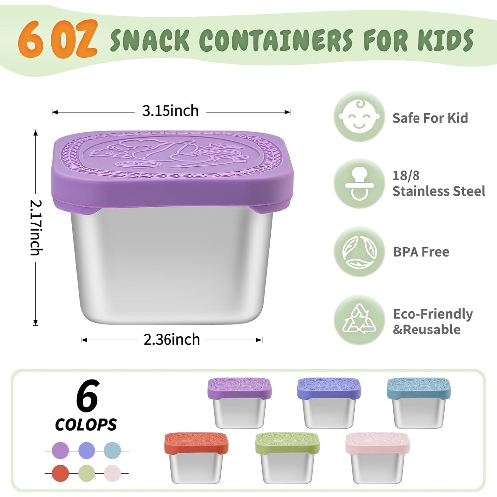 6 Oz Stainless Steel Snack Con - Food Snacks Images reseña y precio