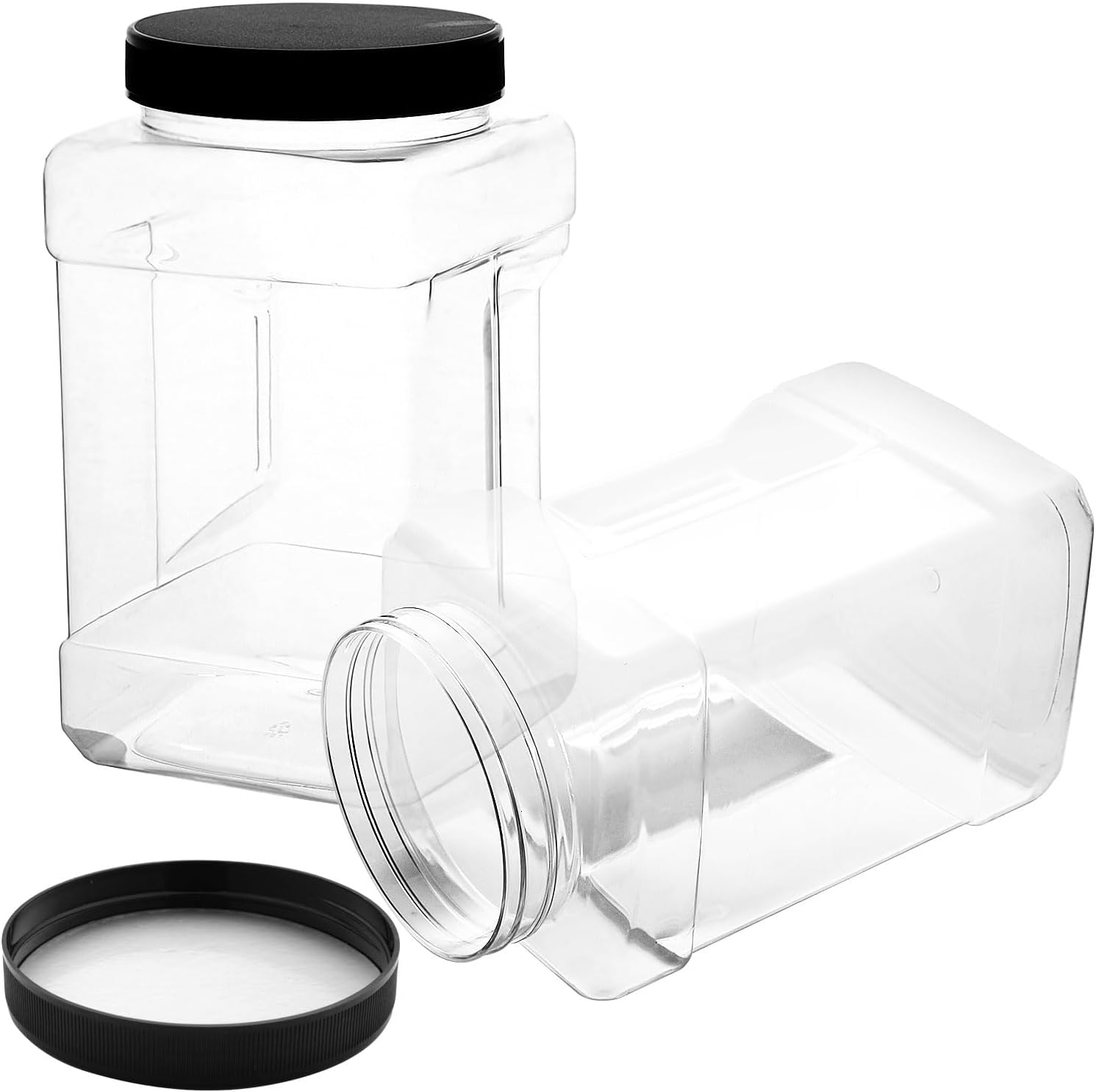 3 Pack 98oz Square Plastic Jar - Food Snacks Images reseña y precio