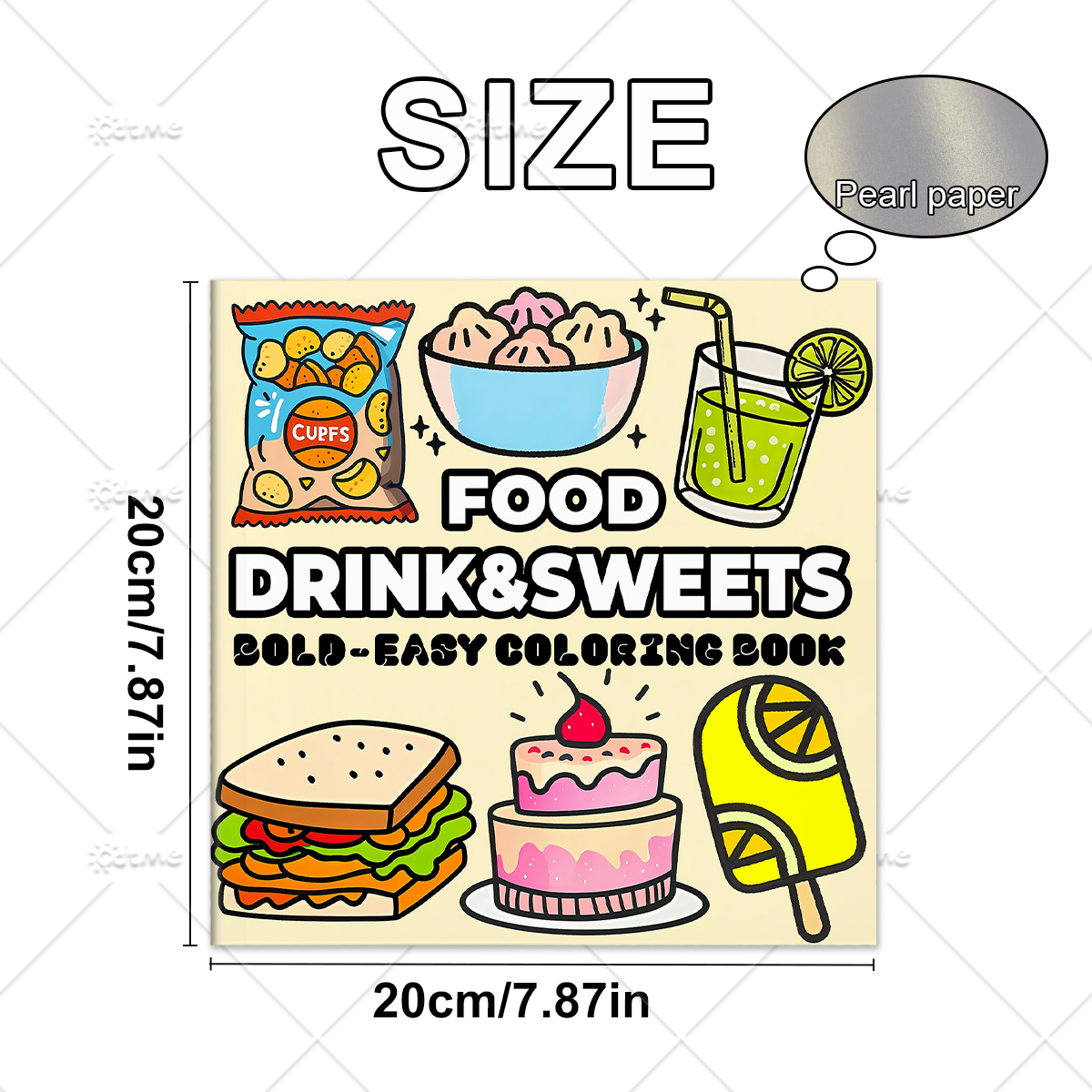 Food Drinks & Sweets Bold & Ea - Food Y Snacks Coloring Book reseña y precio