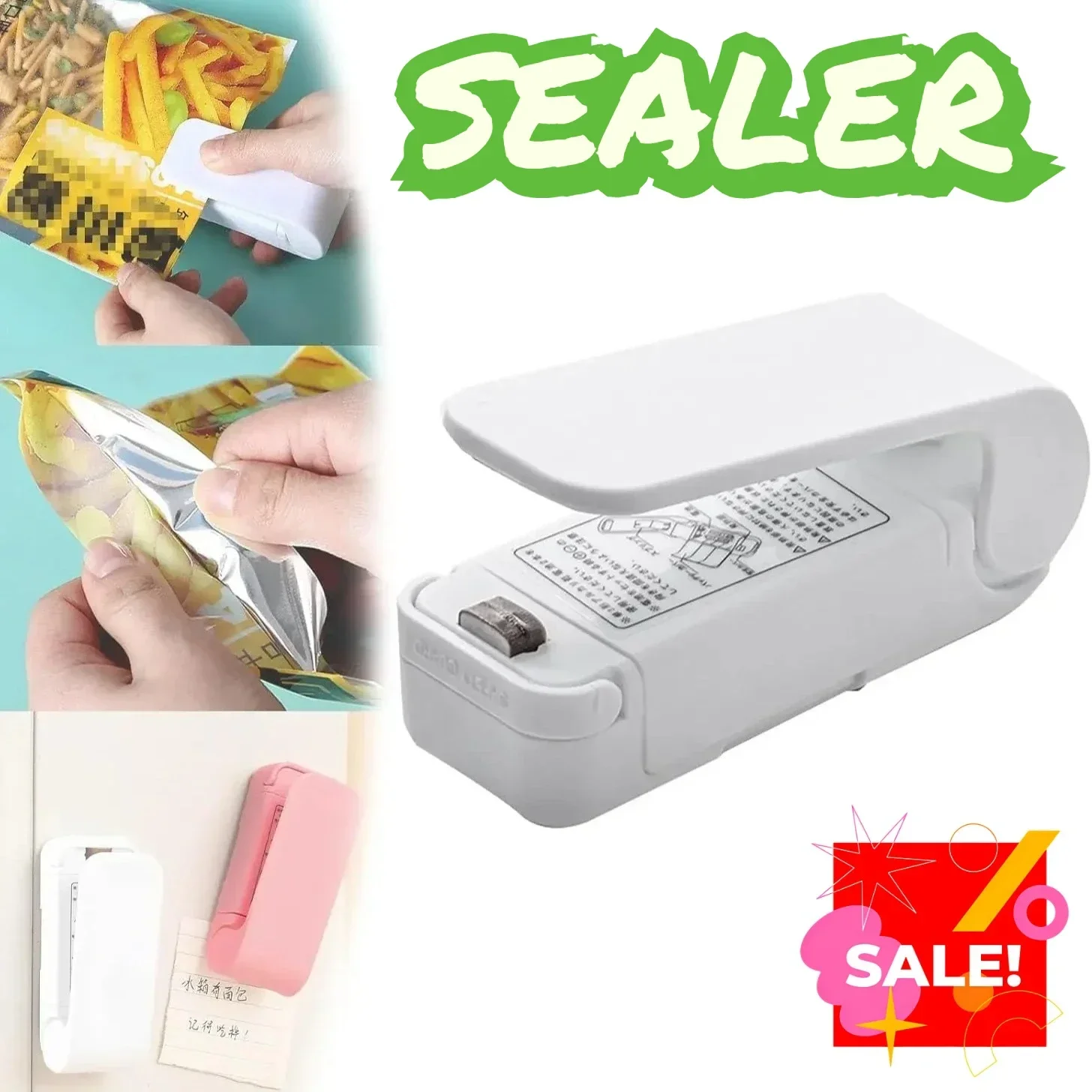 Portable Mini Heat Bag Sealer, - Food Hacks Snacks reseña y precio