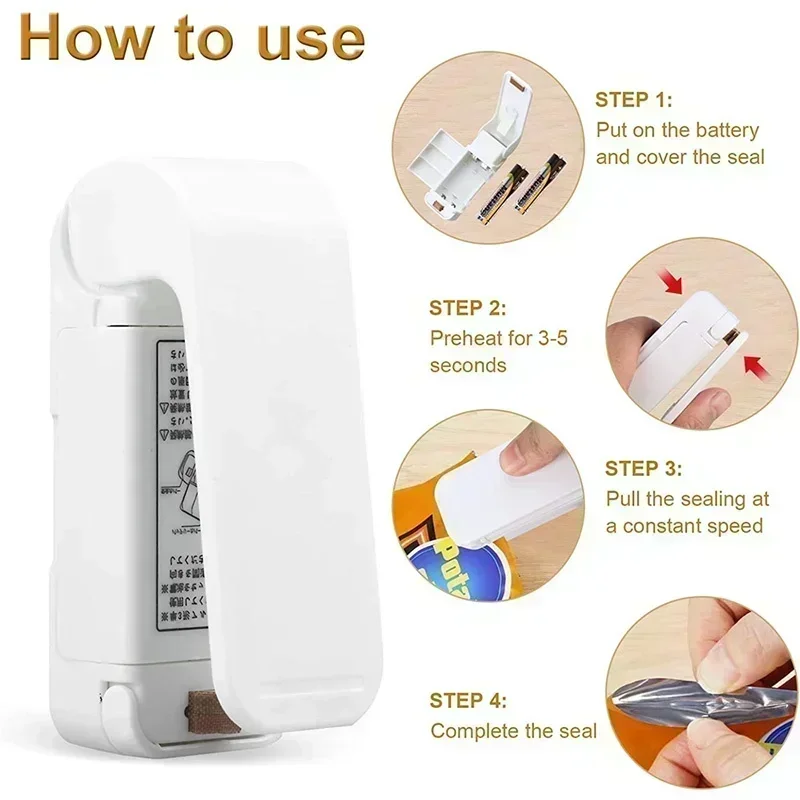 Portable Mini Heat Bag Sealer, - Food Hacks Snacks reseña y precio