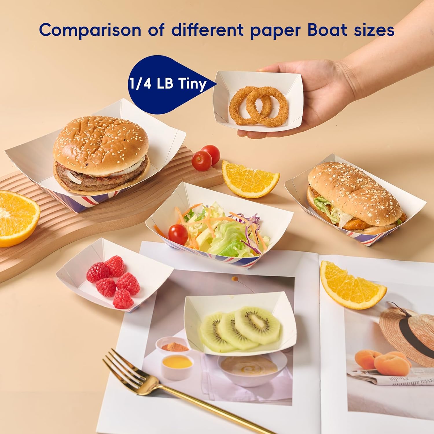 250 Pack 1/4 Lb Paper Food Tra - Food Snacks Images reseña y precio