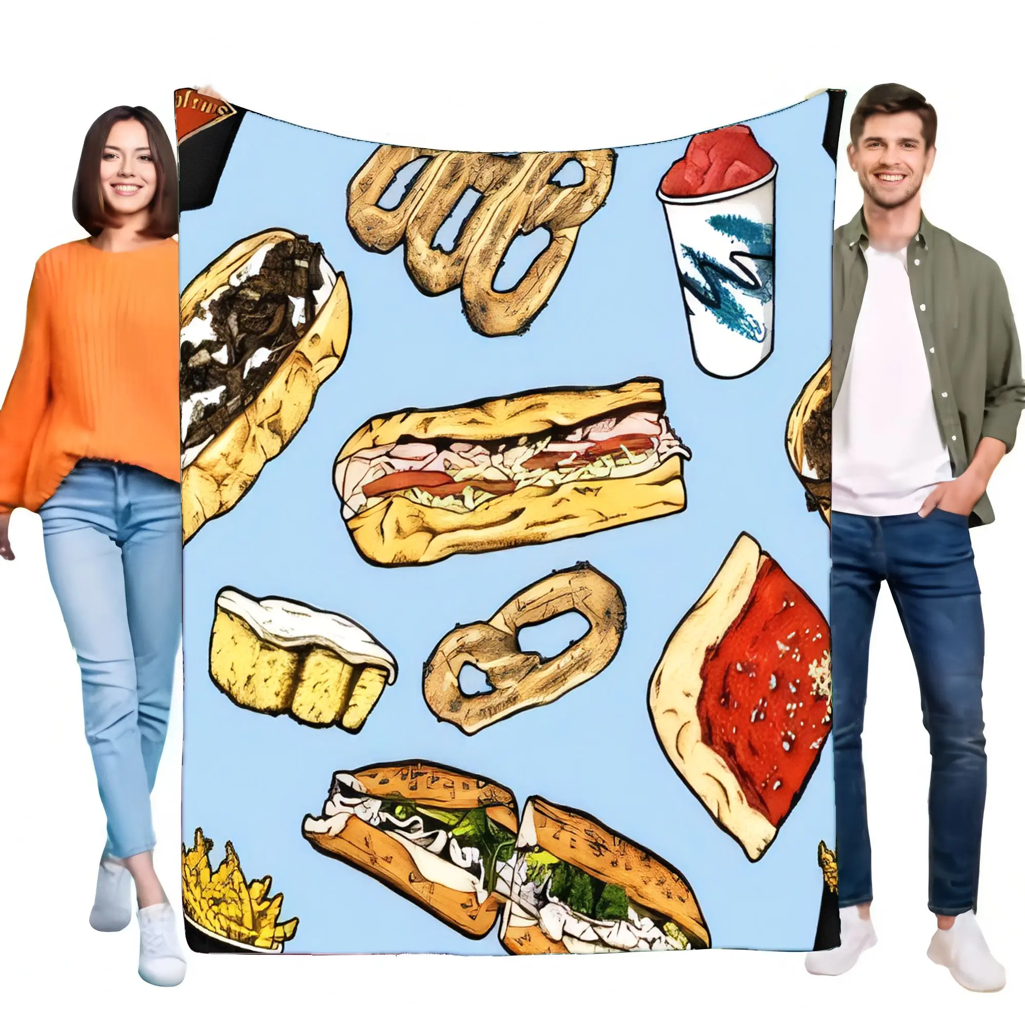 Snack Food Pattern Flannel Fle - Soft Food Snacks Kids reseña y precio