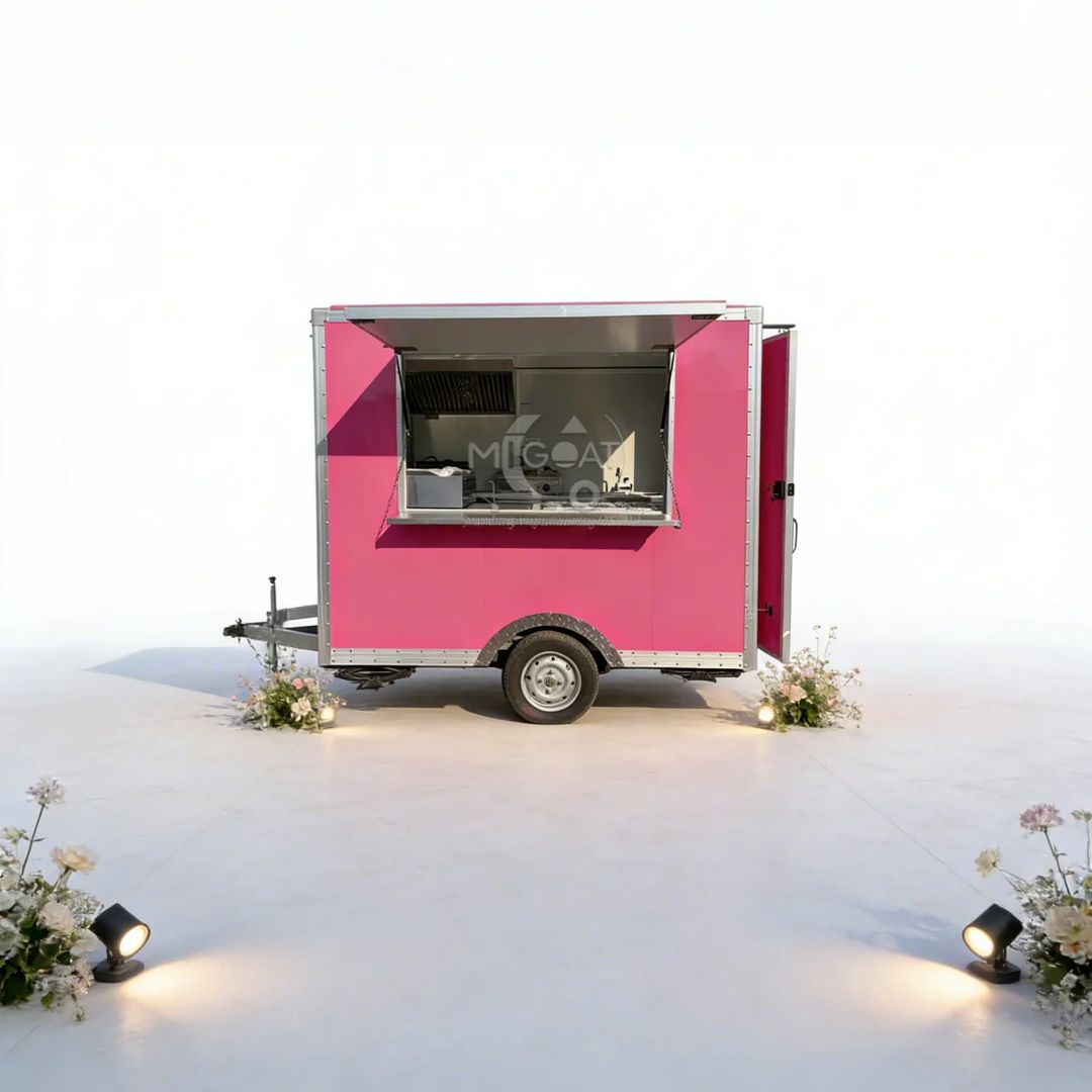 Trendy Pink Mobile Food Truck  - Food E Snacks reseña y precio