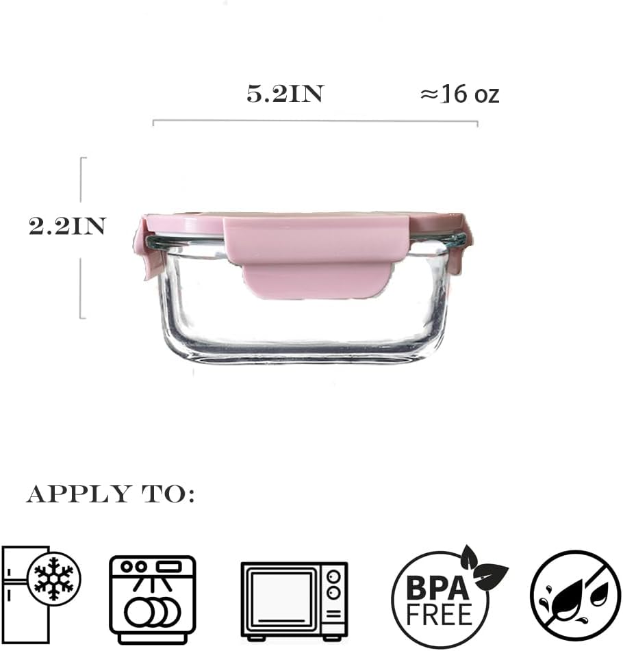 Square Glass Food Storage Cont - Food Snacks Images reseña y precio