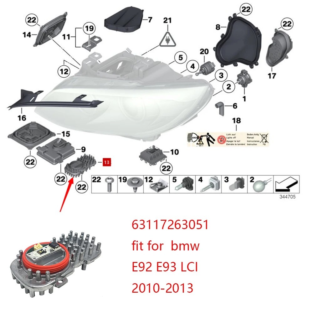 NEW For BMW E92 E93 LCI 2010-2 - Yellow Food Snacks reseña y precio