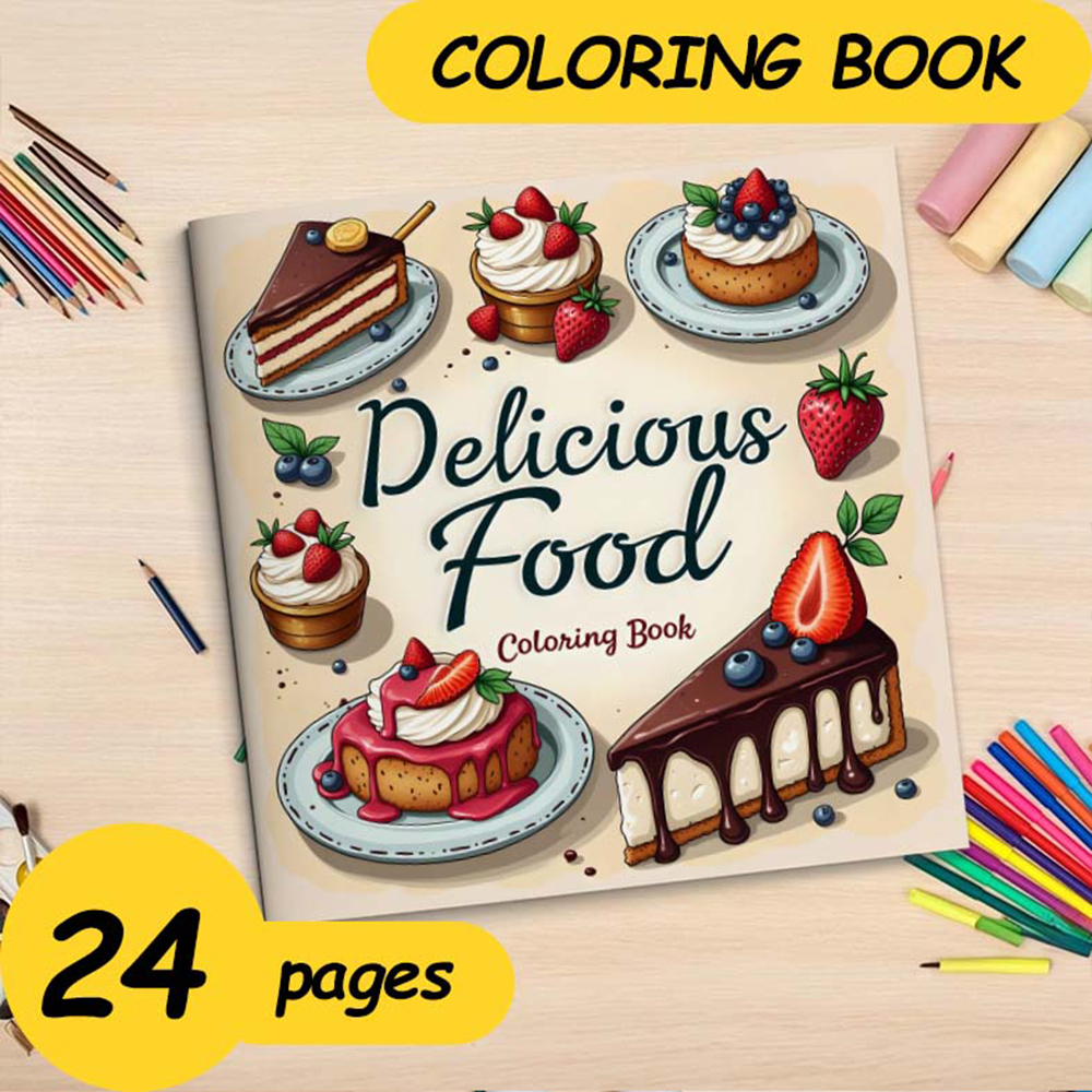 1pc Food Style Art Coloring Bo - Food Y Snacks Coloring Book reseña y precio