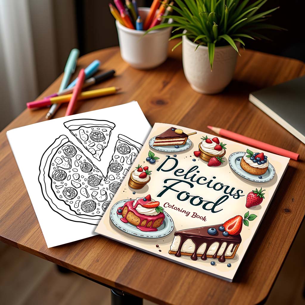 1pc Food Style Art Coloring Bo - Food Y Snacks Coloring Book reseña y precio