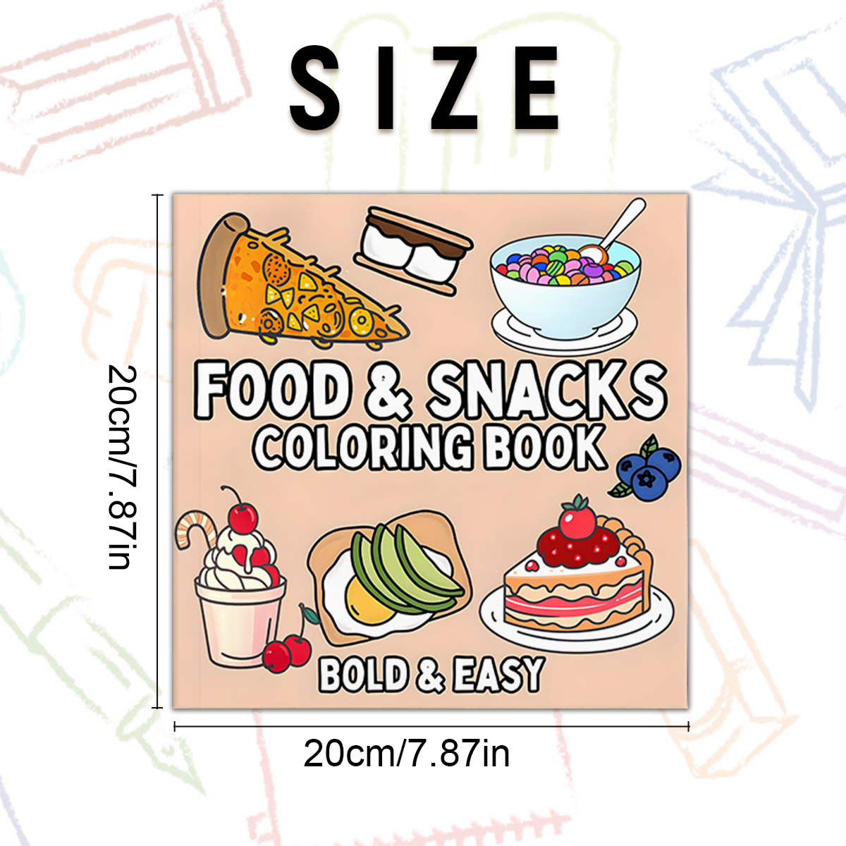 Delicious Food & Snack Themed  - Food Y Snacks Coloring Book reseña y precio