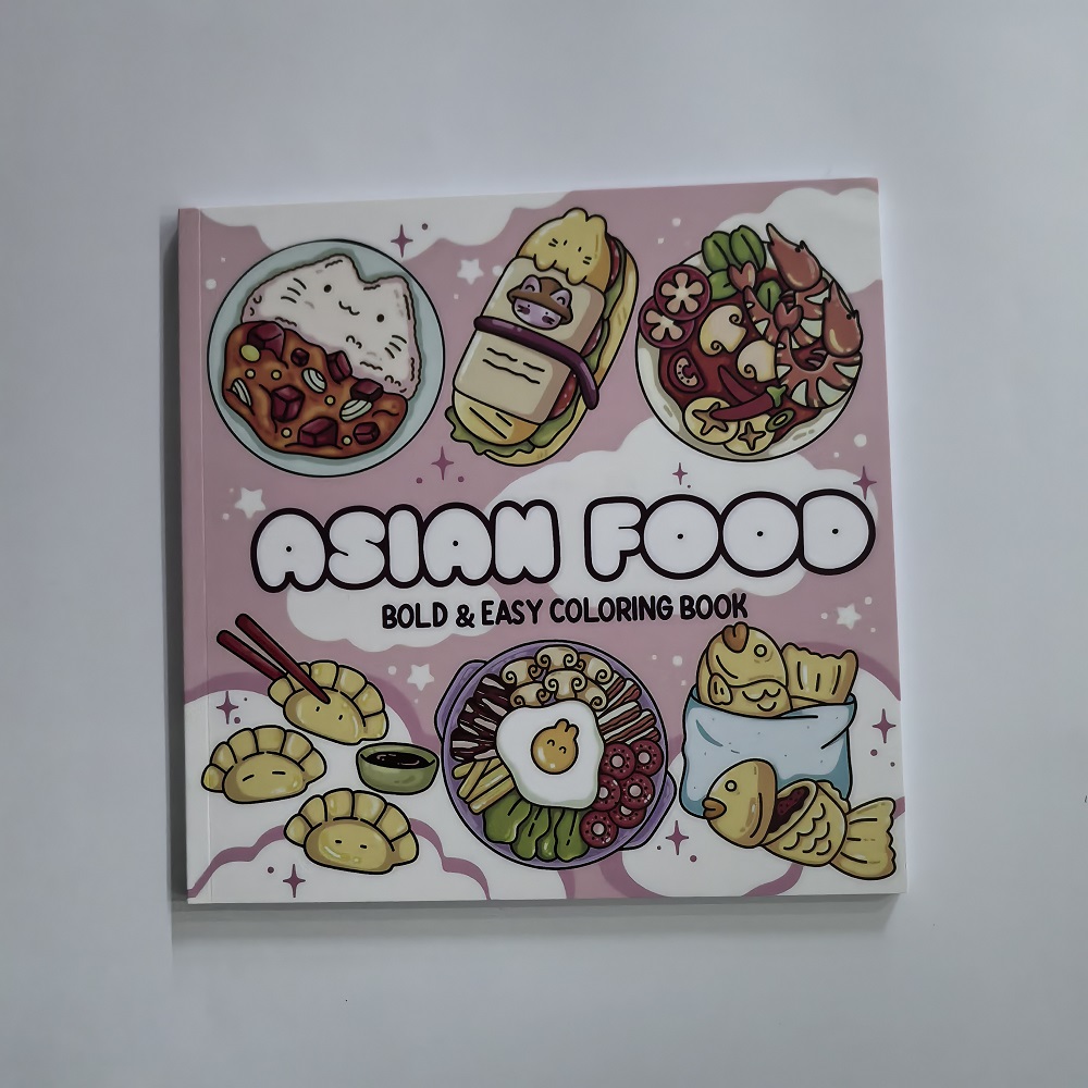 Asian Food Easy-bold Coloring  - Food Y Snacks Coloring Book reseña y precio