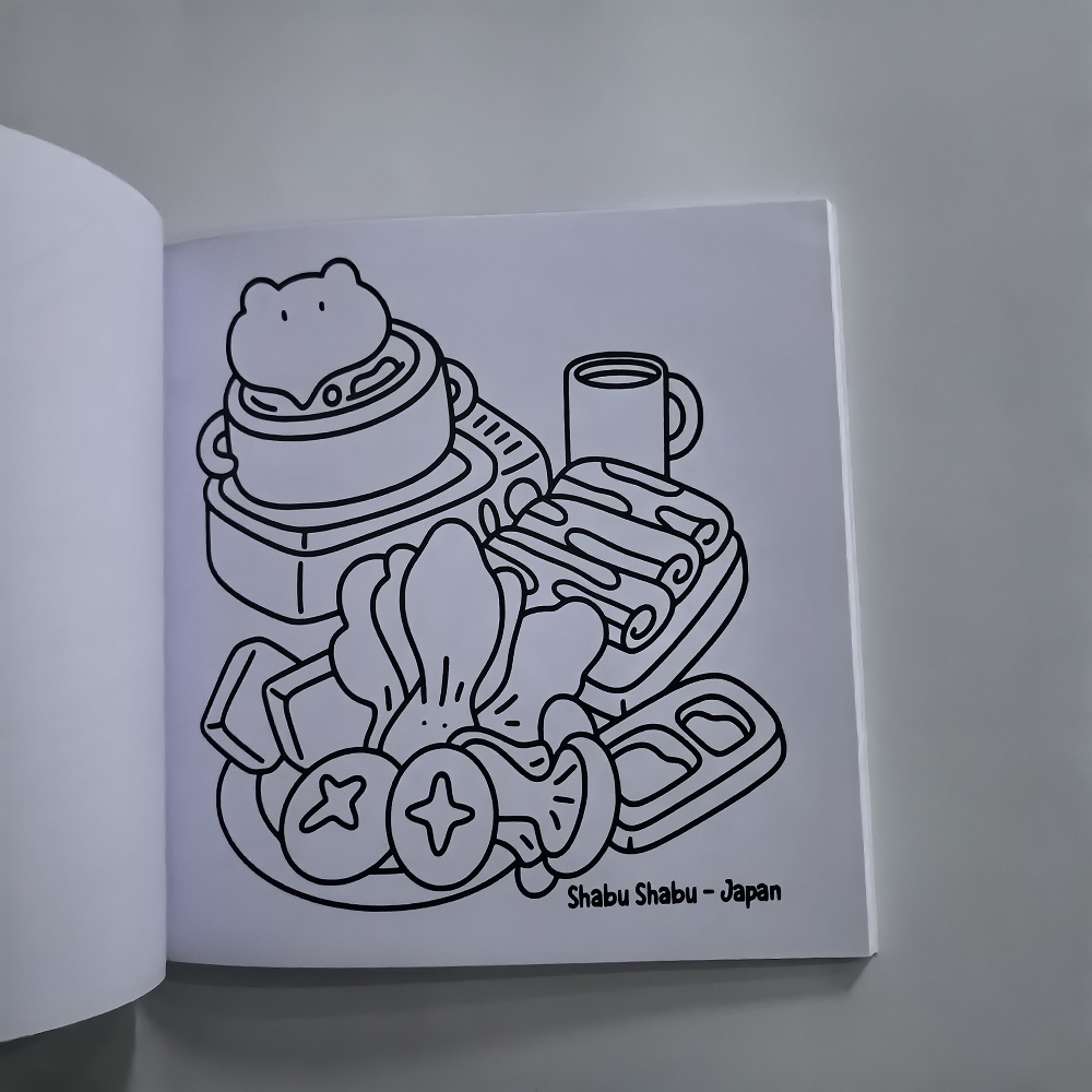 Asian Food Easy-bold Coloring  - Food Y Snacks Coloring Book reseña y precio