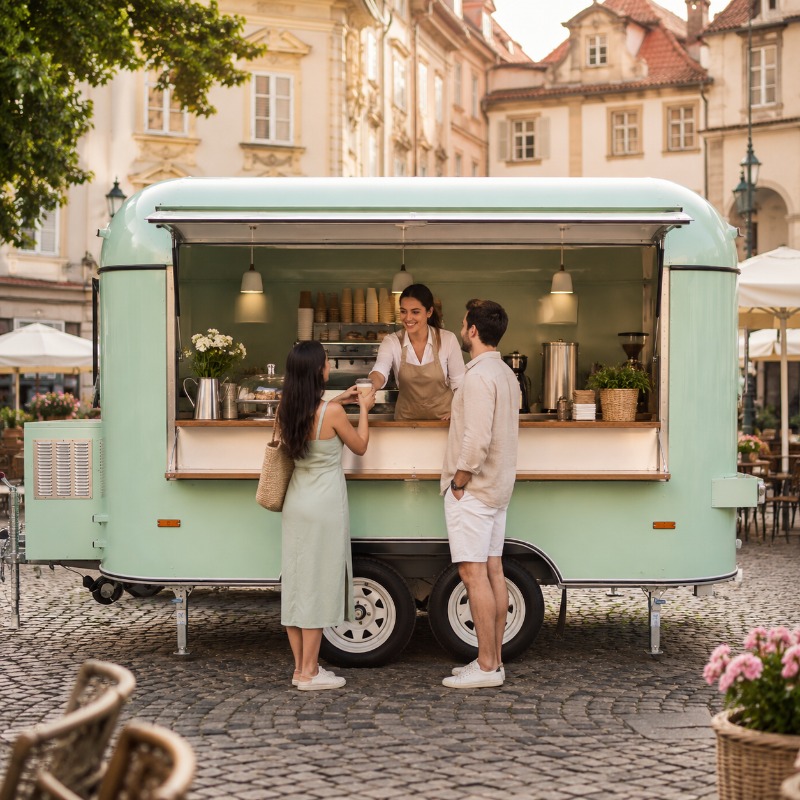 Food Truck Trailer Street Cate - Food In Snacks reseña y precio