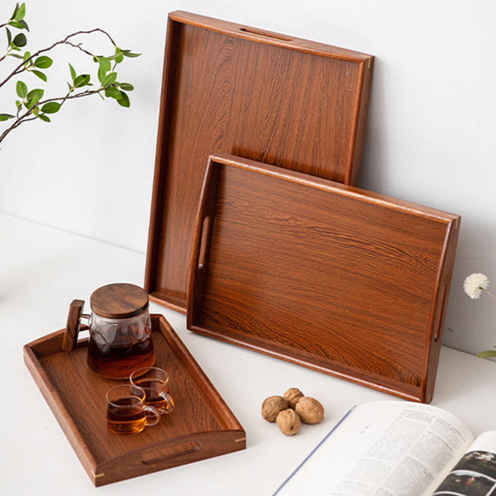 Wooden Serving Tray with Handl - Food Snacks Wholesale reseña y precio