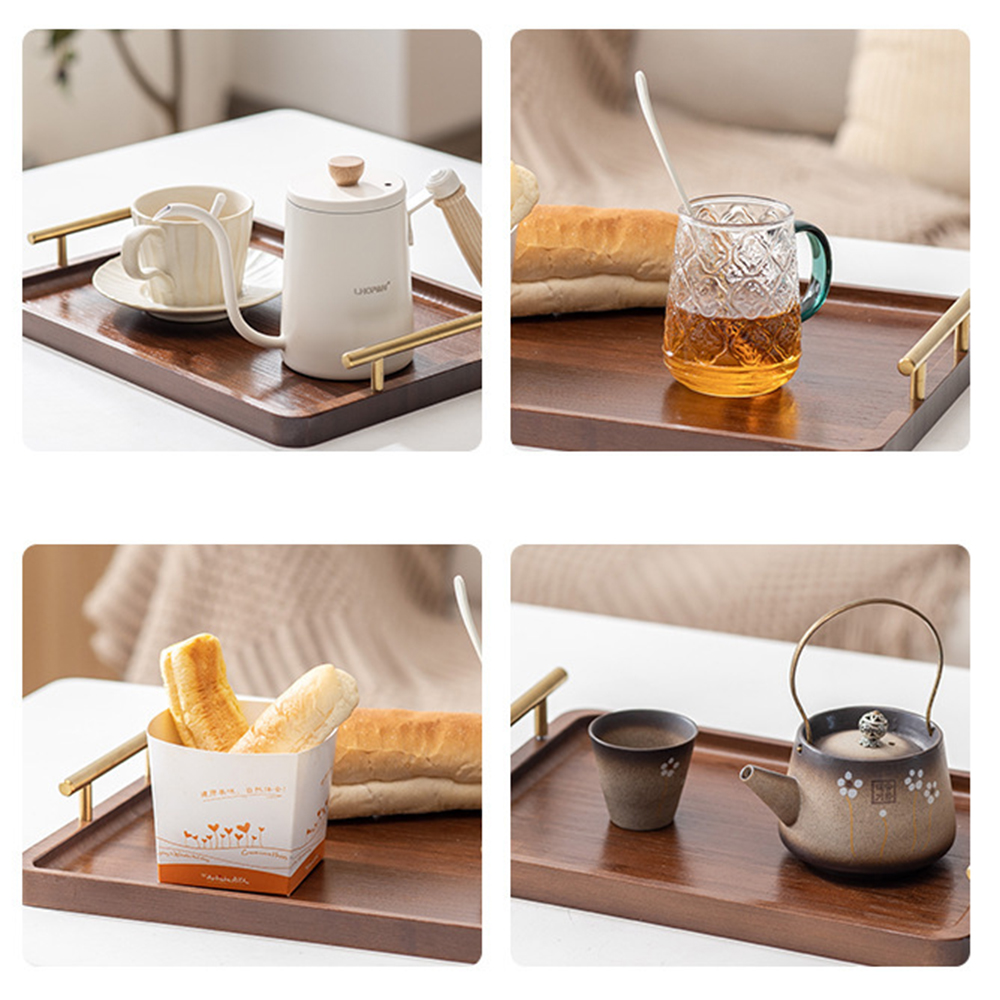 Wooden Serving Tray with Handl - Food Snacks Wholesale reseña y precio