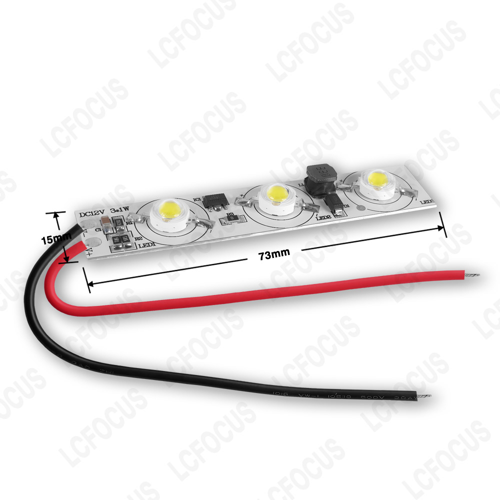 Driverless 3x1W 3x3W LED Chip  - Yellow Food Snacks reseña y precio