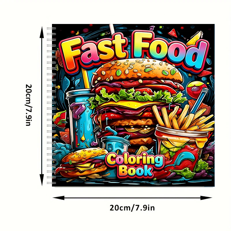 Fast Food Coloring Book for Ad - Food Y Snacks Coloring Book reseña y precio