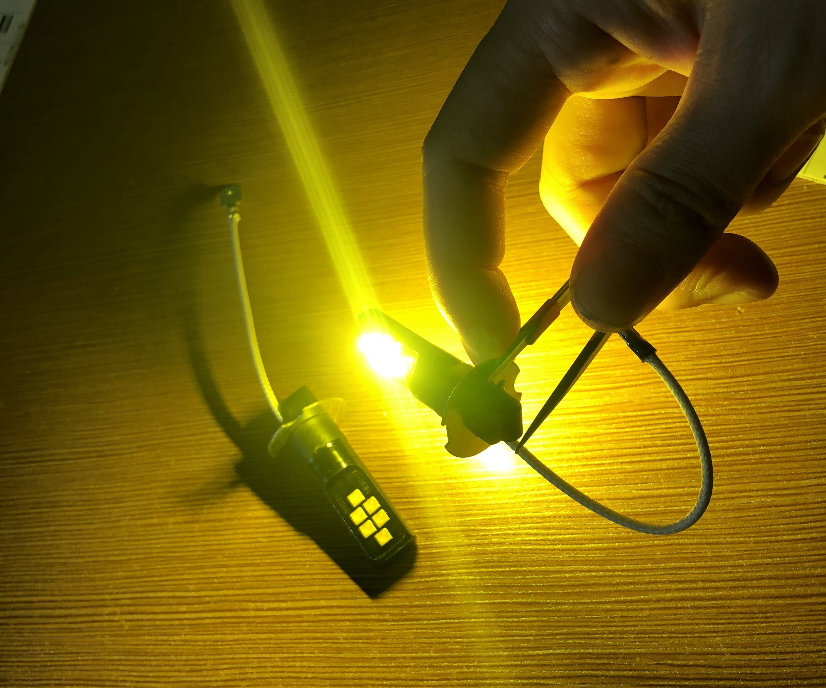 2Pcs Car H3 LED Fog Lights Upg - Yellow Food Snacks reseña y precio