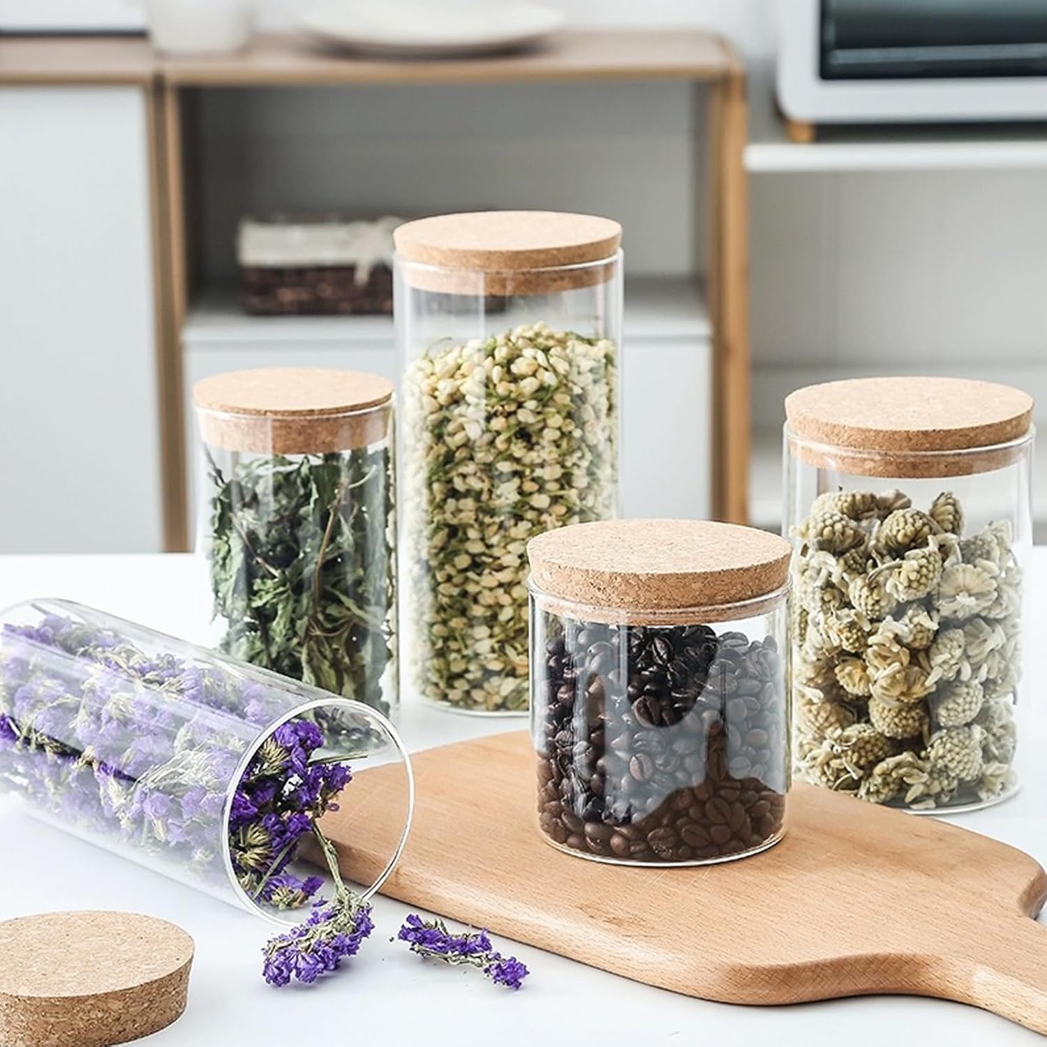 Airtight Glass Storage Jars wi - Food Snacks Images reseña y precio