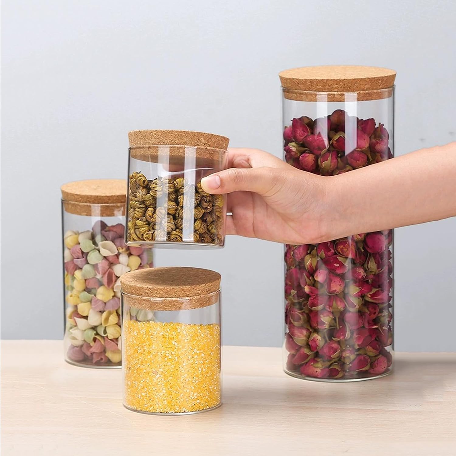 Airtight Glass Storage Jars wi - Food Snacks Images reseña y precio