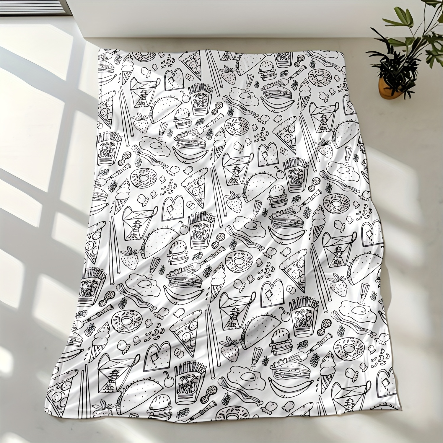 Junk Food Coloring Book Flanne - Food Y Snacks Coloring Book reseña y precio