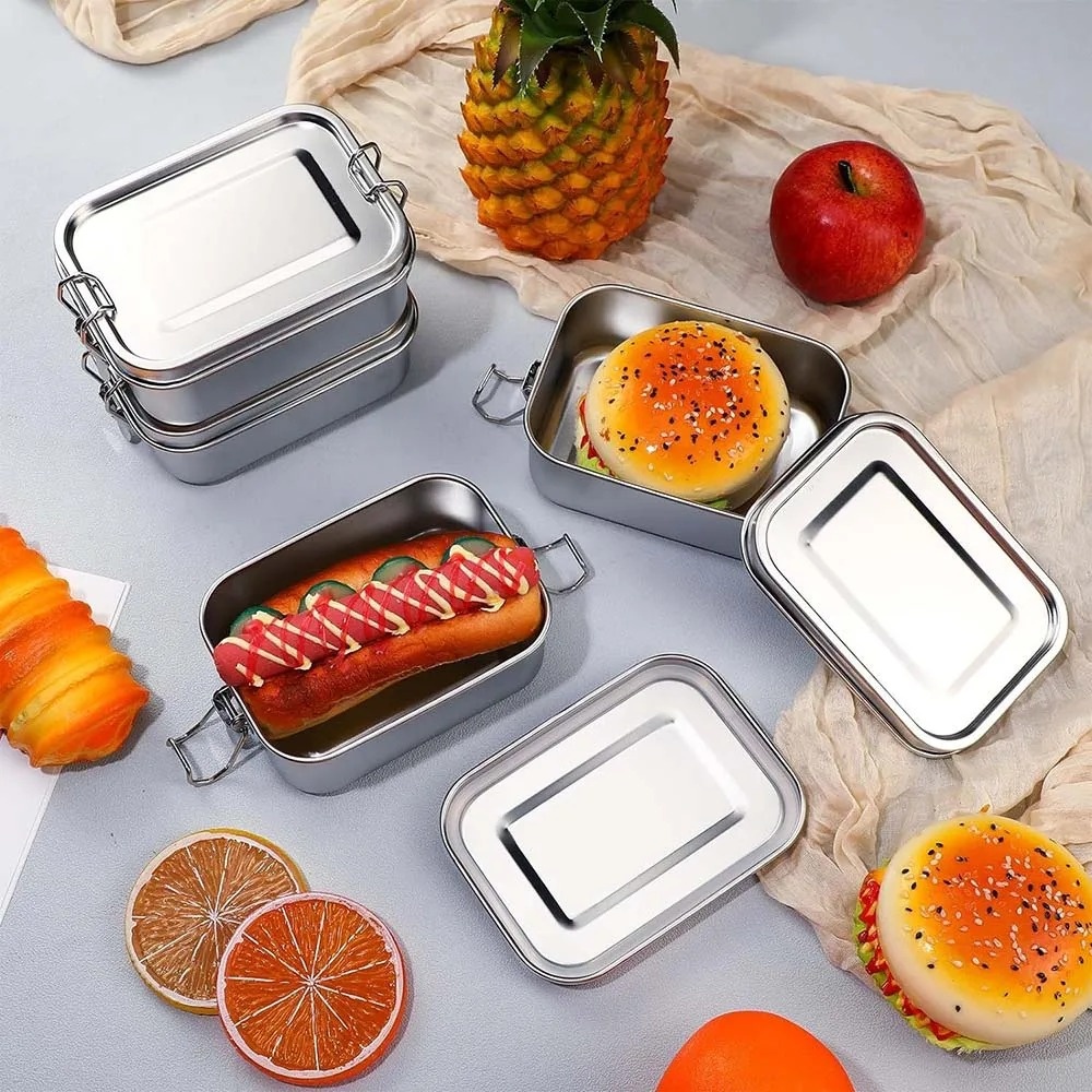 Stainless Steel Bento Box Meta - Food Snacks Wholesale reseña y precio