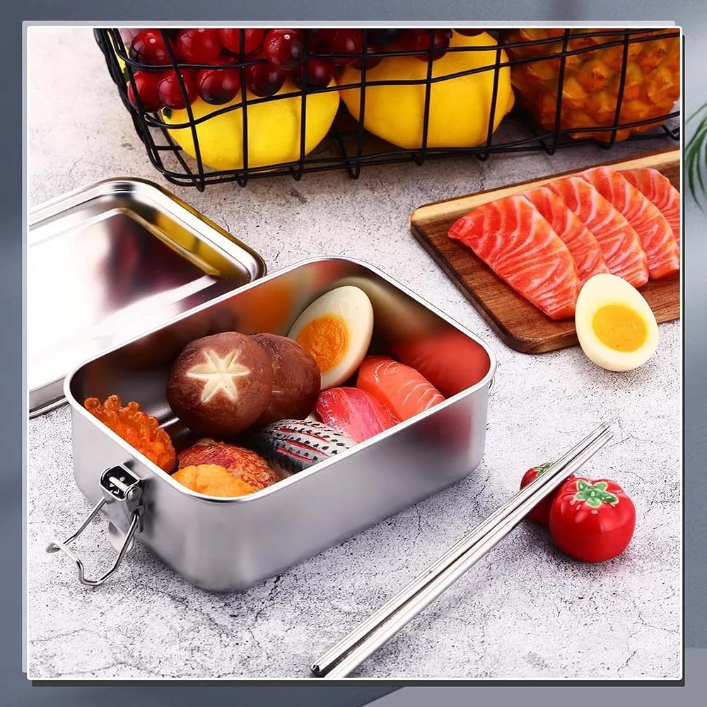 Stainless Steel Bento Box Meta - Food Snacks Wholesale reseña y precio